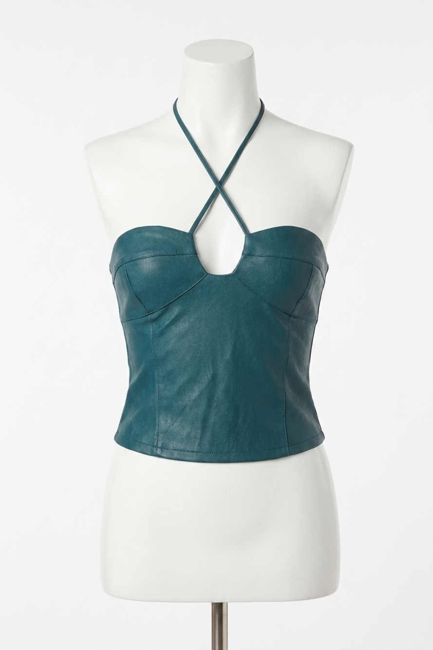 NEW AMANDA UPRICHARD greca bodysuit in pine